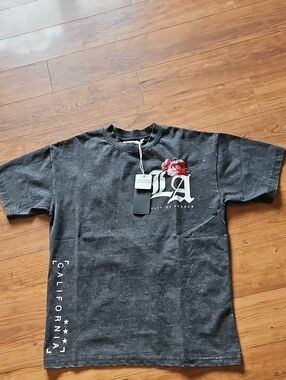 Jaqwin LA City of Angels Men's Black Graphic T-Shirt